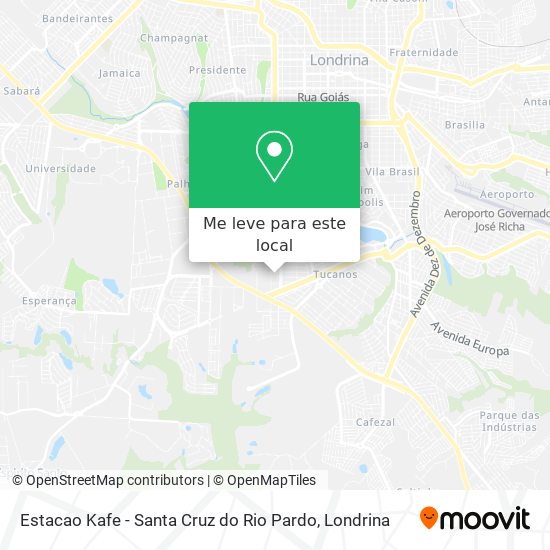 Estacao Kafe - Santa Cruz do Rio Pardo mapa