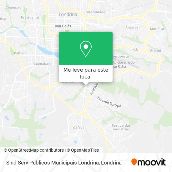 Sind Serv Públicos Municipais Londrina mapa