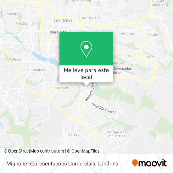 Mignone Representacoes Comerciais mapa