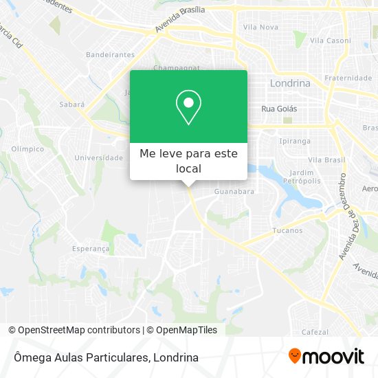 Ômega Aulas Particulares mapa