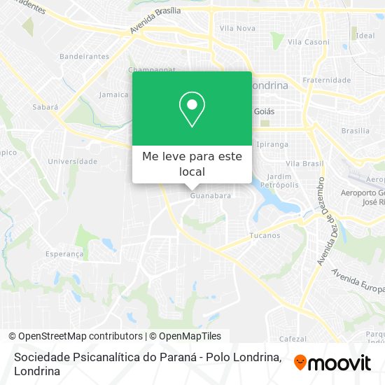 Sociedade Psicanalítica do Paraná - Polo Londrina mapa