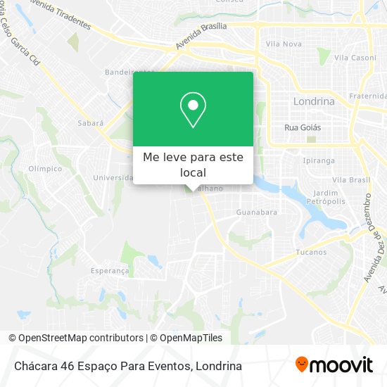 Chácara 46 Espaço Para Eventos mapa