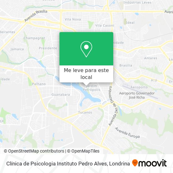 Clínica de Psicologia Instituto Pedro Alves mapa
