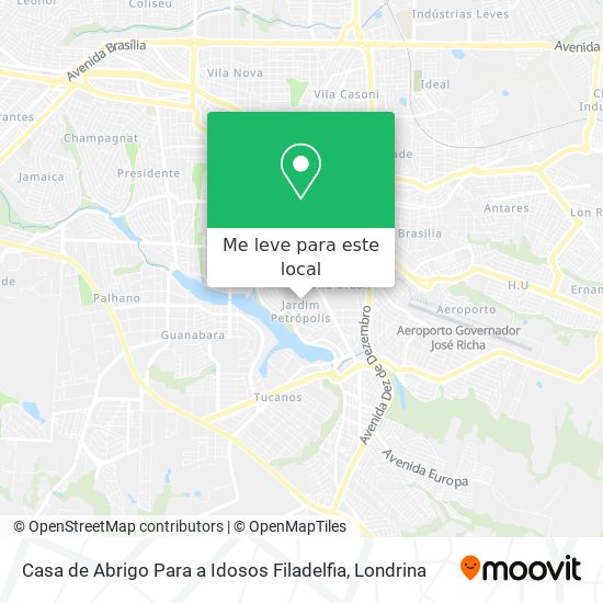 Casa de Abrigo Para a Idosos Filadelfia mapa