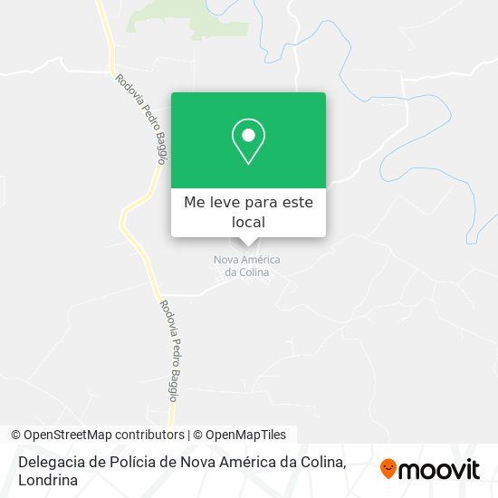 Delegacia de Polícia de Nova América da Colina mapa