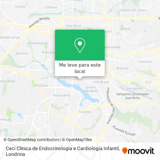Ceci Clínica de Endocrinología e Cardiológia Infantil mapa