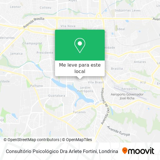 Consultório Psicológico Dra Arlete Fortini mapa