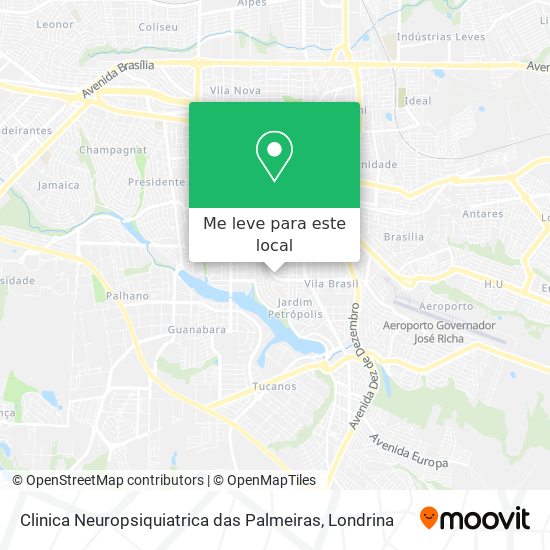 Clinica Neuropsiquiatrica das Palmeiras mapa