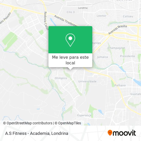 A.S Fitness - Academia mapa