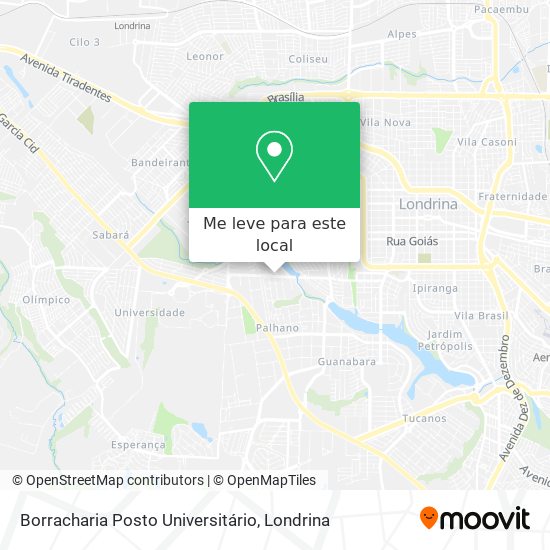 Borracharia Posto Universitário mapa