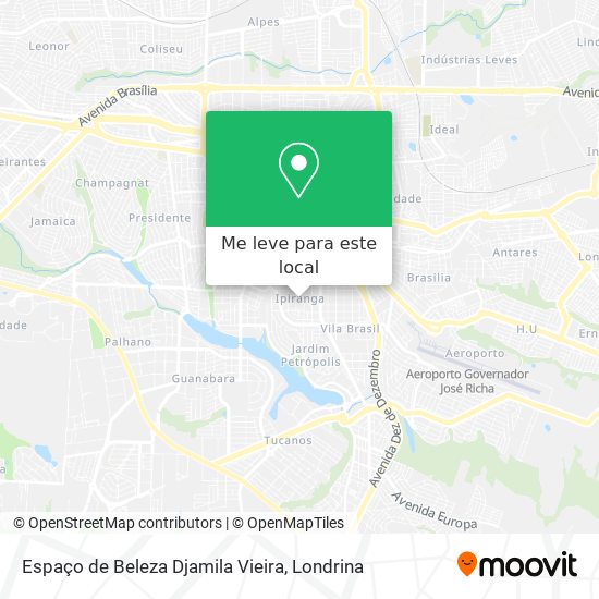 Espaço de Beleza Djamila Vieira mapa