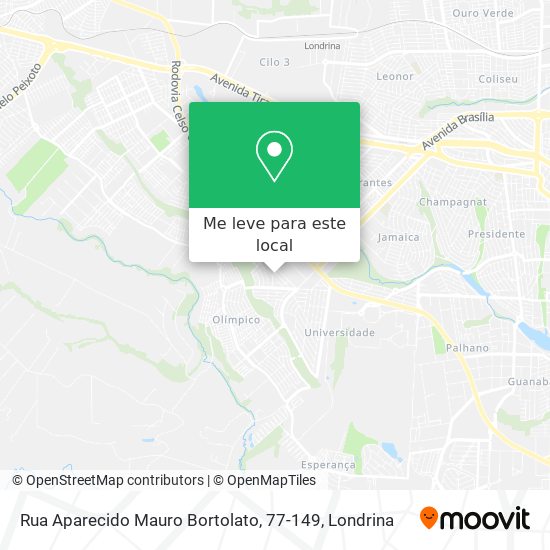 Rua Aparecido Mauro Bortolato, 77-149 mapa
