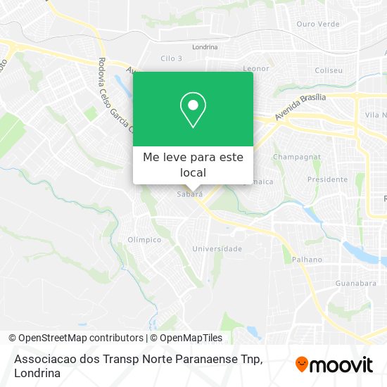 Associacao dos Transp Norte Paranaense Tnp mapa