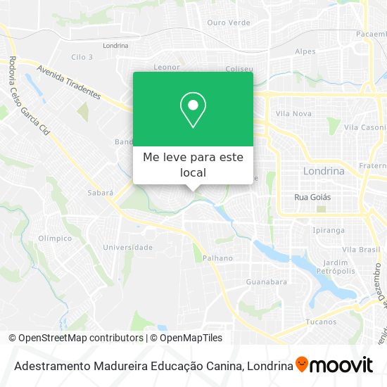 Adestramento Madureira Educação Canina mapa
