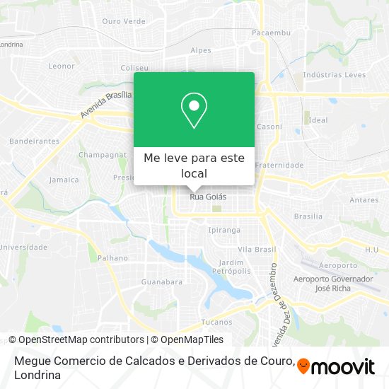 Megue Comercio de Calcados e Derivados de Couro mapa