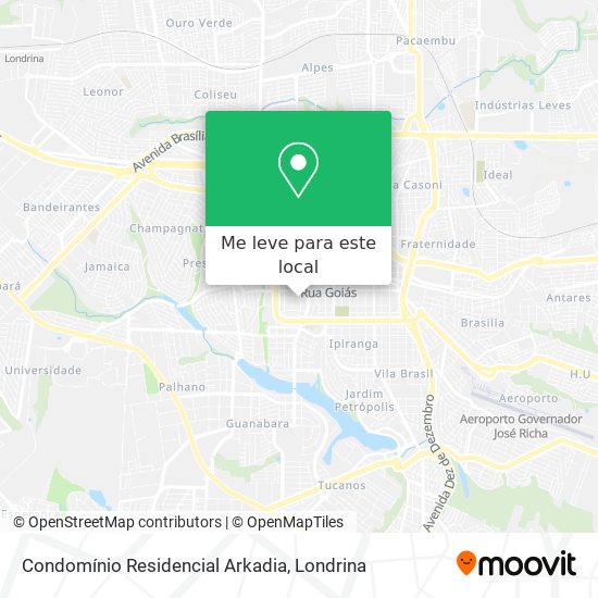 Condomínio Residencial Arkadia mapa