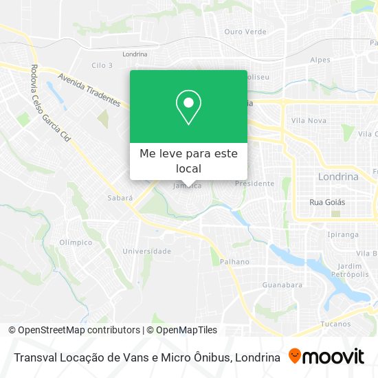 Transval Locação de Vans e Micro Ônibus mapa