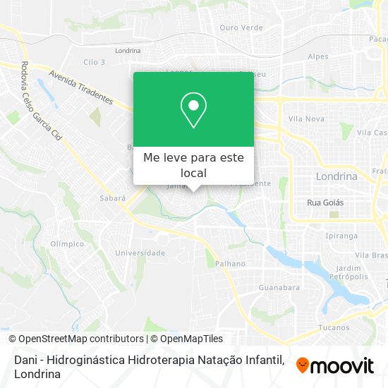 Dani - Hidroginástica Hidroterapia Natação Infantil mapa