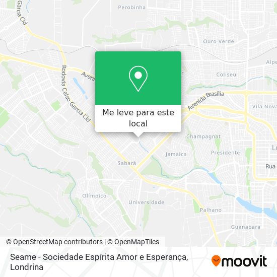 Seame - Sociedade Espírita Amor e Esperança mapa