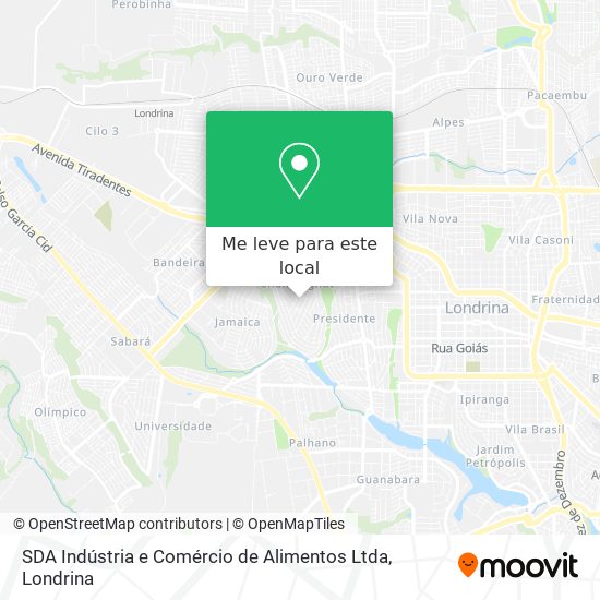 SDA Indústria e Comércio de Alimentos Ltda mapa