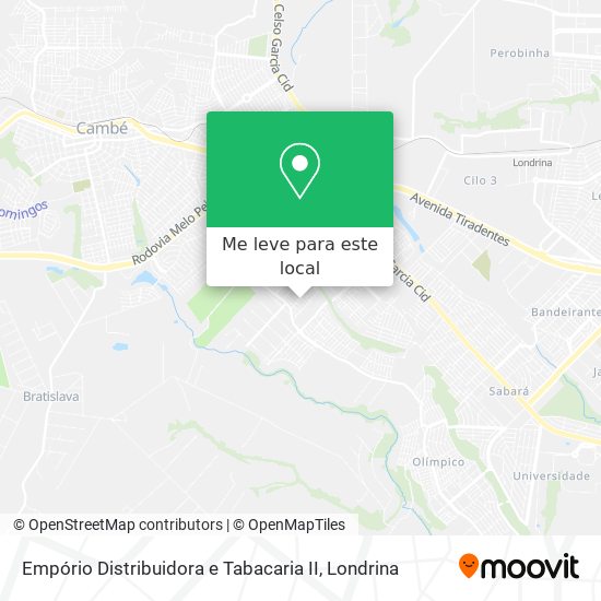 Empório Distribuidora e Tabacaria II mapa
