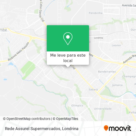 Rede Assurel Supermercados mapa