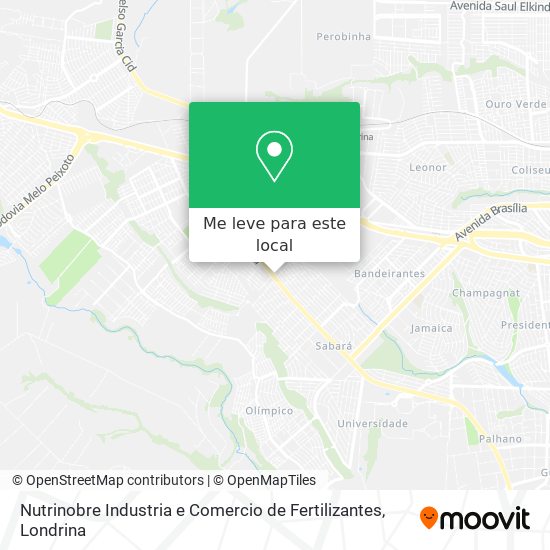 Nutrinobre Industria e Comercio de Fertilizantes mapa