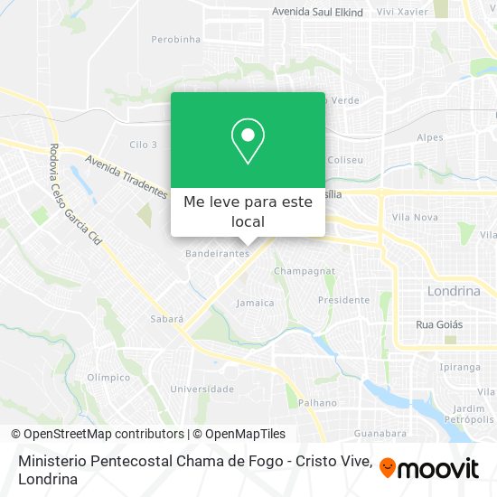 Ministerio Pentecostal Chama de Fogo - Cristo Vive mapa