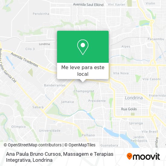 Ana Paula Bruno Cursos, Massagem e Terapias Integrativa mapa