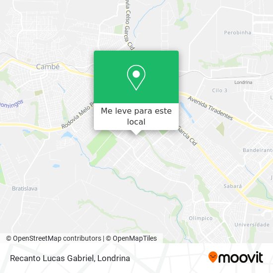 Recanto Lucas Gabriel mapa