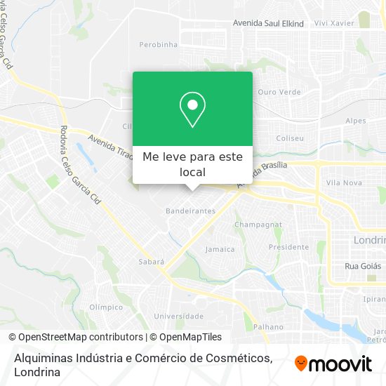 Alquiminas Indústria e Comércio de Cosméticos mapa