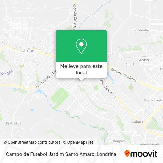 Campo de Futebol Jardim Santo Amaro mapa