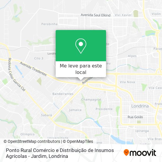 Ponto Rural Comércio e Distribuição de Insumos Agrícolas - Jardim mapa