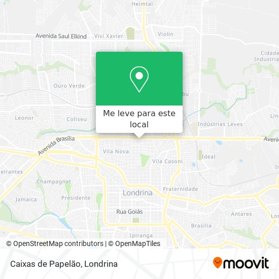 Caixas de Papelão mapa