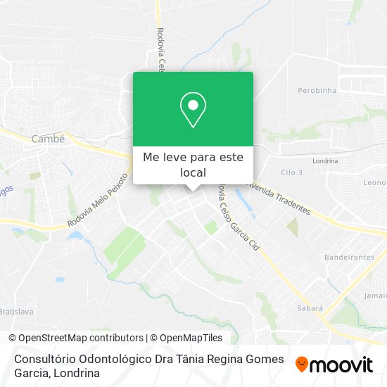 Consultório Odontológico Dra Tânia Regina Gomes Garcia mapa
