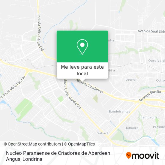 Nucleo Paranaense de Criadores de Aberdeen Angus mapa