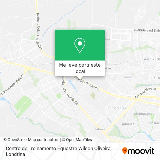 Centro de Treinamento Equestre Wilson Oliveira mapa