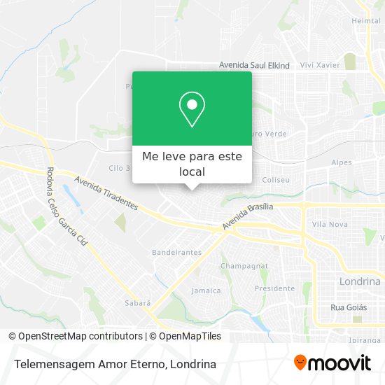 Telemensagem Amor Eterno mapa