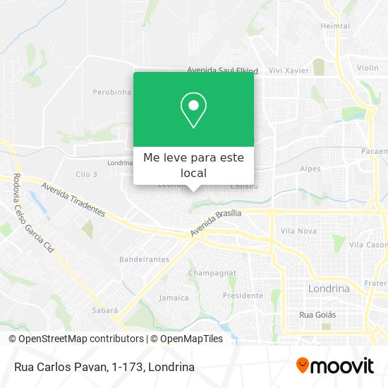 Rua Carlos Pavan, 1-173 mapa