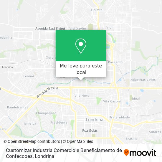 Customizar Industria Comercio e Beneficiamento de Confeccoes mapa