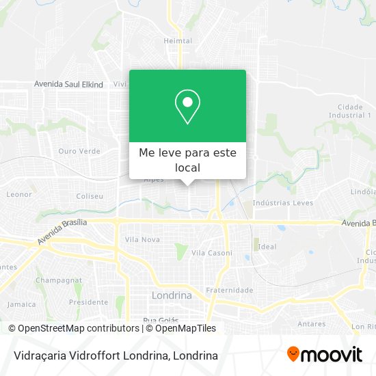 Vidraçaria Vidroffort Londrina mapa