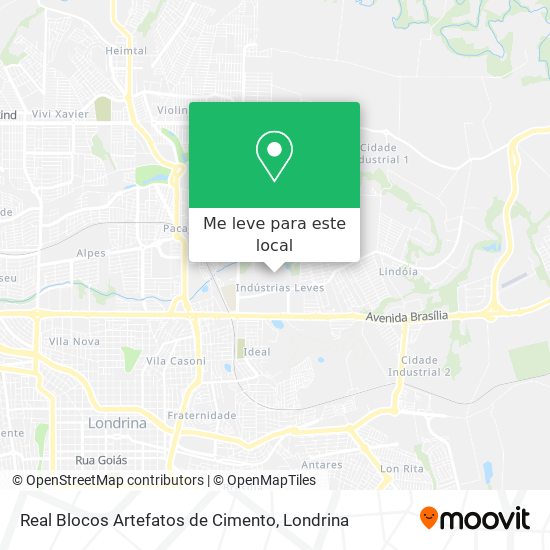Real Blocos Artefatos de Cimento mapa