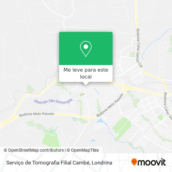 Serviço de Tomografia Filial Cambé mapa