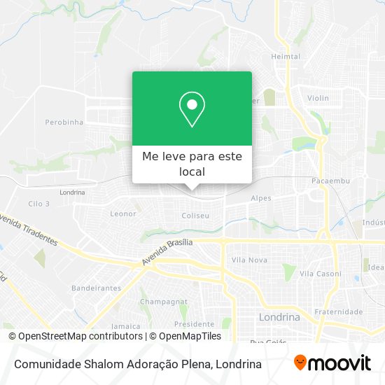 Comunidade Shalom Adoração Plena mapa