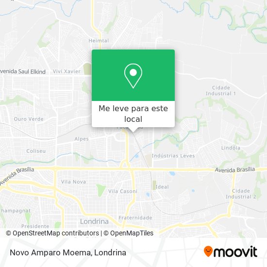 Novo Amparo Moema mapa