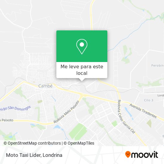 Moto Taxi Lider mapa