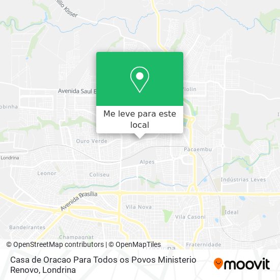 Casa de Oracao Para Todos os Povos Ministerio Renovo mapa