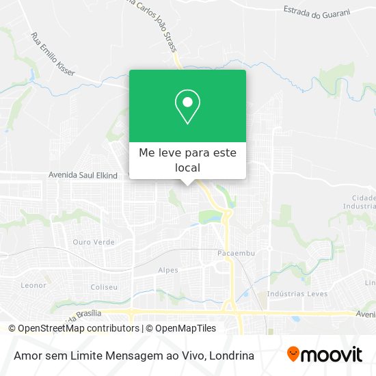 Amor sem Limite Mensagem ao Vivo mapa