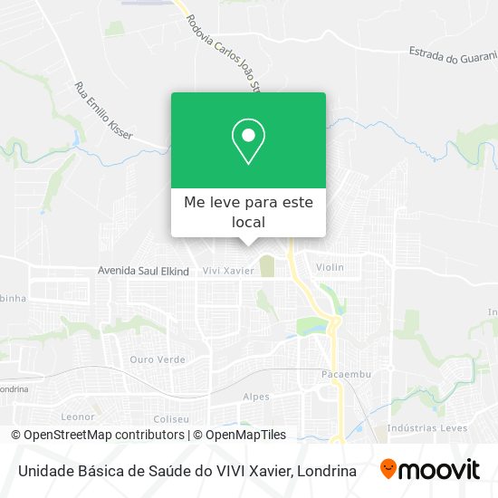 Unidade Básica de Saúde do VIVI Xavier mapa