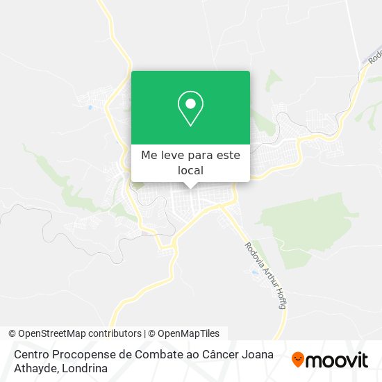Centro Procopense de Combate ao Câncer Joana Athayde mapa